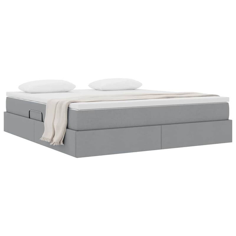 vidaXL Storage Bed with Mattress in Polyester