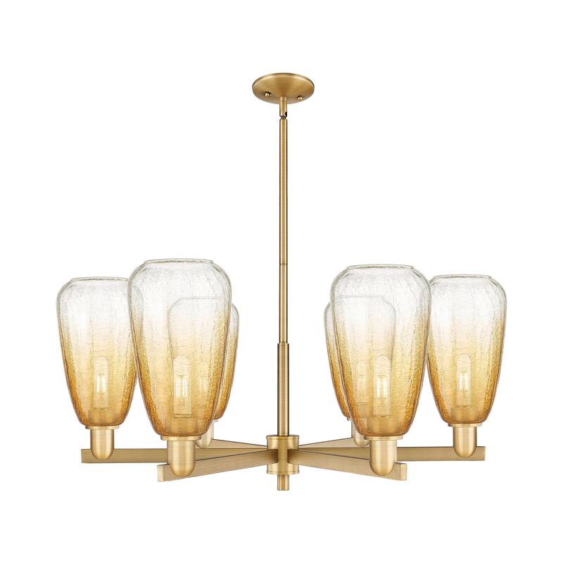 Innovations Lighting Downtown Urban - Brookhaven Almond - 6 Light 24" Stem Hung Chandelier