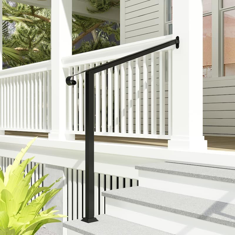 Duty Wrought Iron Outdoor Handrail Safety Rail for Steps, Porches