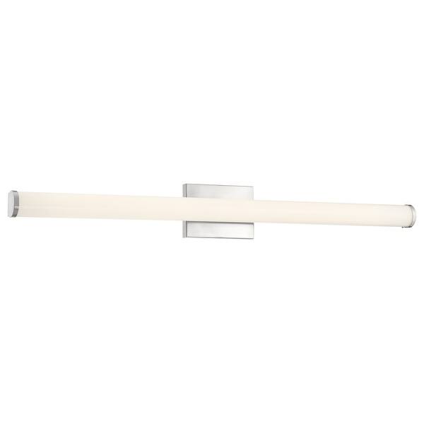 slide 2 of 10, Access Lighting Arc - Vanity - 36" - Brushed Steel - White Acrylic Brushed Steel