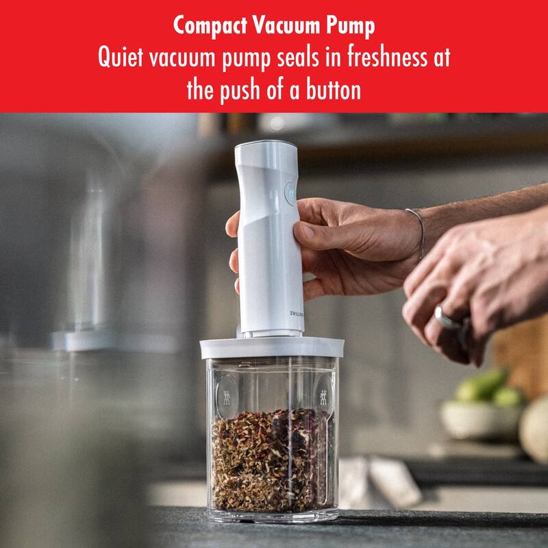 ZWILLING Fresh & Save Cube Box Set, 12-pc, Plastic, Airtight Dry Food Container, Small & Medium Cube Set w Vacuum Pump