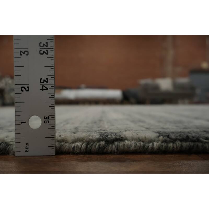 Hand Knotted Oriental 100% Wool Carpet Traditional Geometric Greys & Charcoal IKats Area Rug - 14' 5'' X 11' 6''