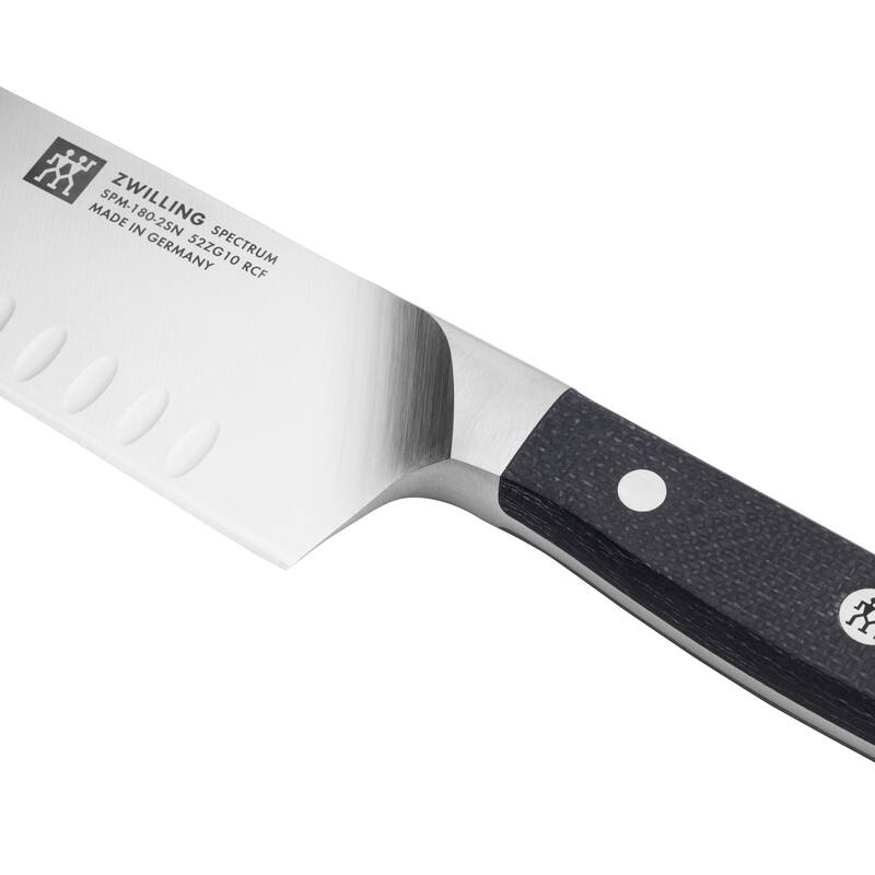 ZWILLING Spectrum 7-inch Hollow Edge Santoku - Black