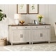 preview thumbnail 6 of 45, Farmhouse Sideboard, Buffet Cabinet with Storage Cabinets 68Inch - Rustic White