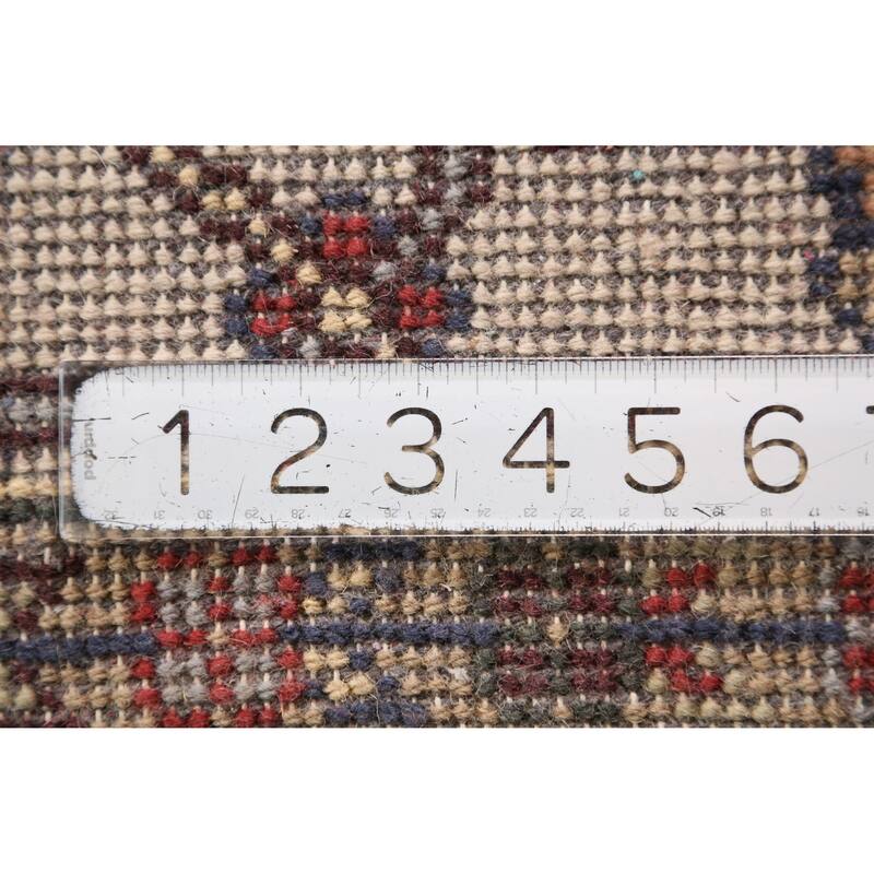 Geometric Traditional Heriz Serapi Indian Rug Handmade Wool Carpet - 7'11" x 9'10"