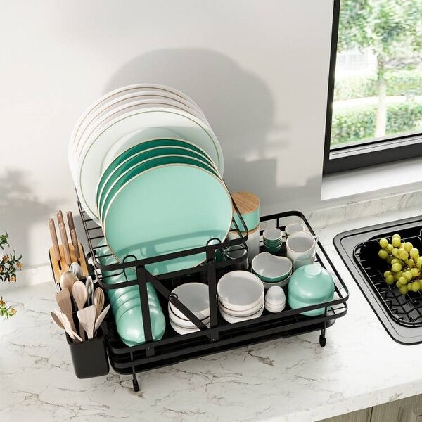 Salt & pepper sublime dish shop rack stackable black