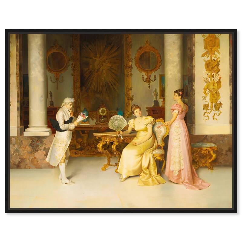 Bashful Suitor Canvas by Art Remedy - 24" x 20" - Black