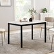 preview thumbnail 5 of 12, Roundhill Furniture Noyes Metal Dining Table with Laminated Faux Marble Top Off White