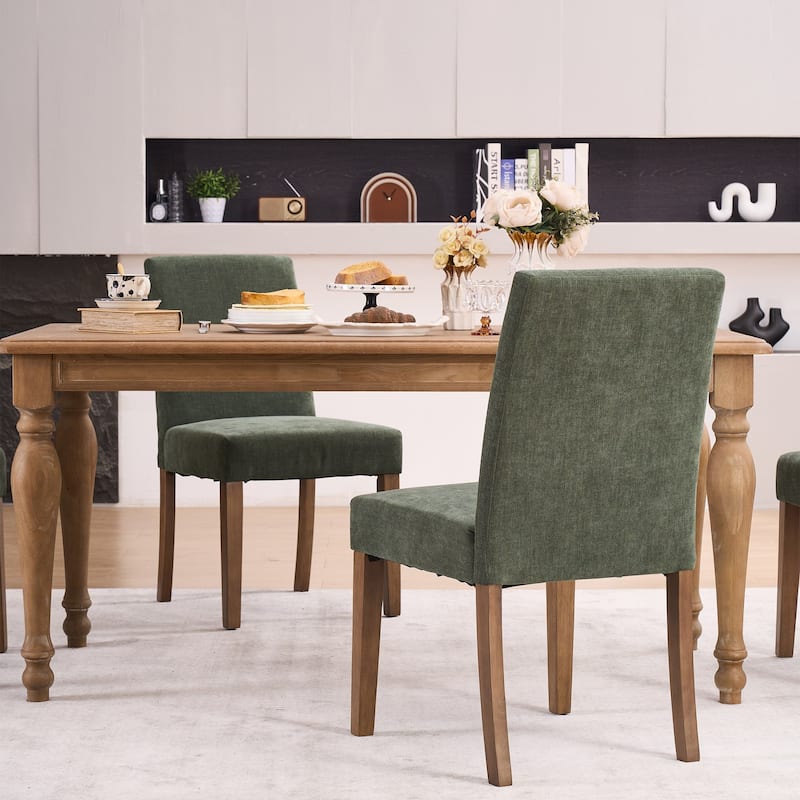 Boucle Fabric Upholstered Dining Chairs (Set of 2)