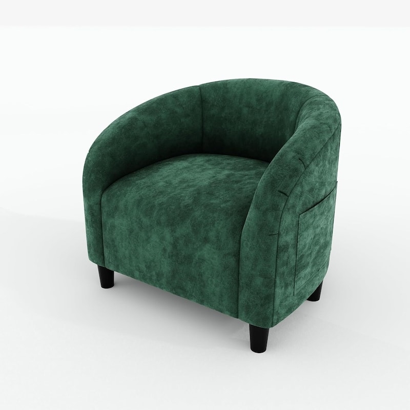 Upholstered Velvet Accent Cozy Armrest Sofa Chair for Living Room Bedroom