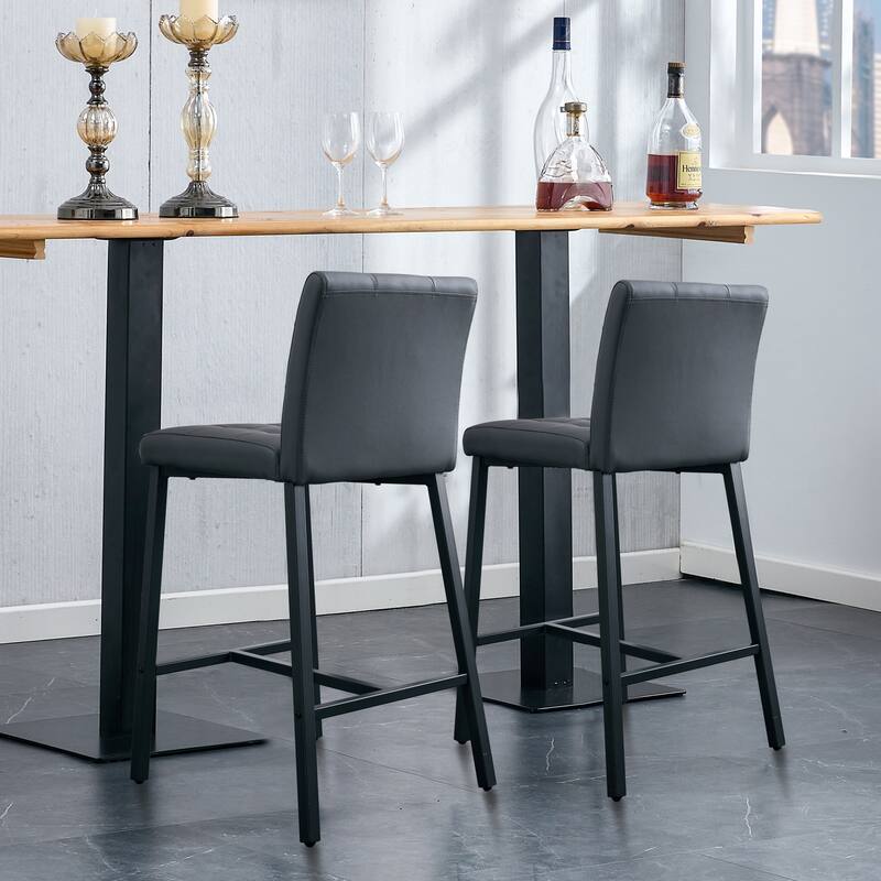 2PCS Bar chairs,Dining chairs.Bar stool with Durable Electroplated Metal Legs