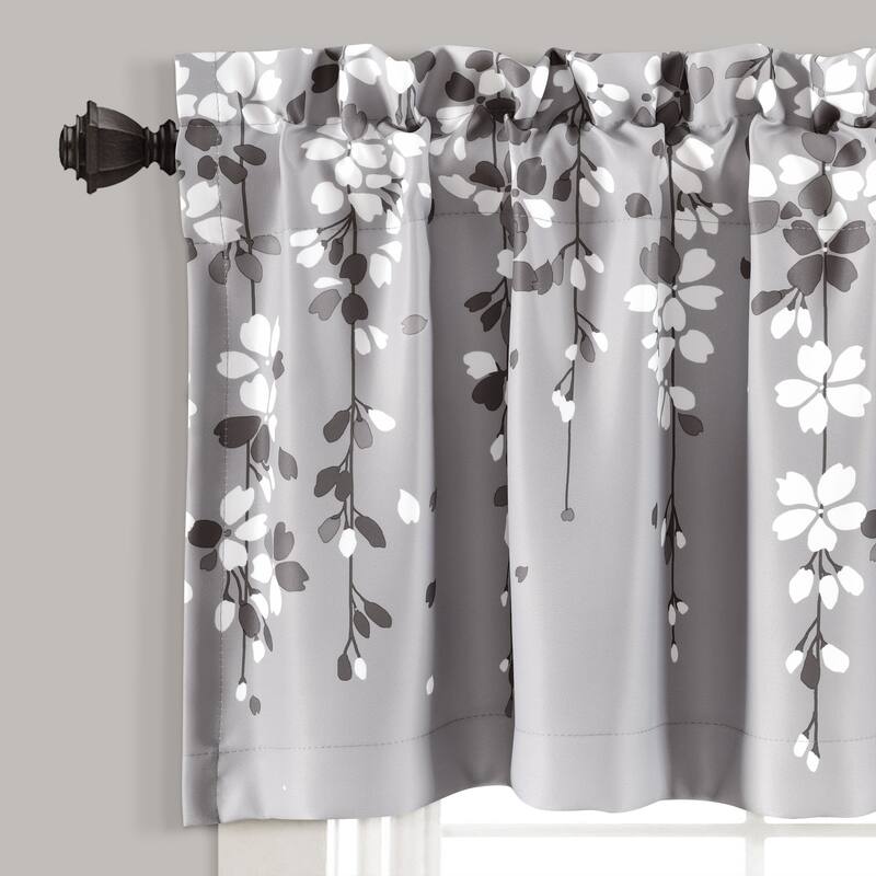 Lush Decor Weeping Flower Room Darkening Window Curtain Valance - 52x18