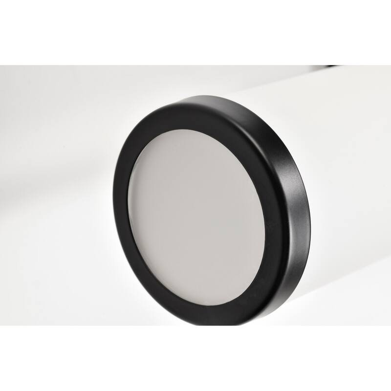 Roselle 2 Light Vanity Matte Black with White Glass