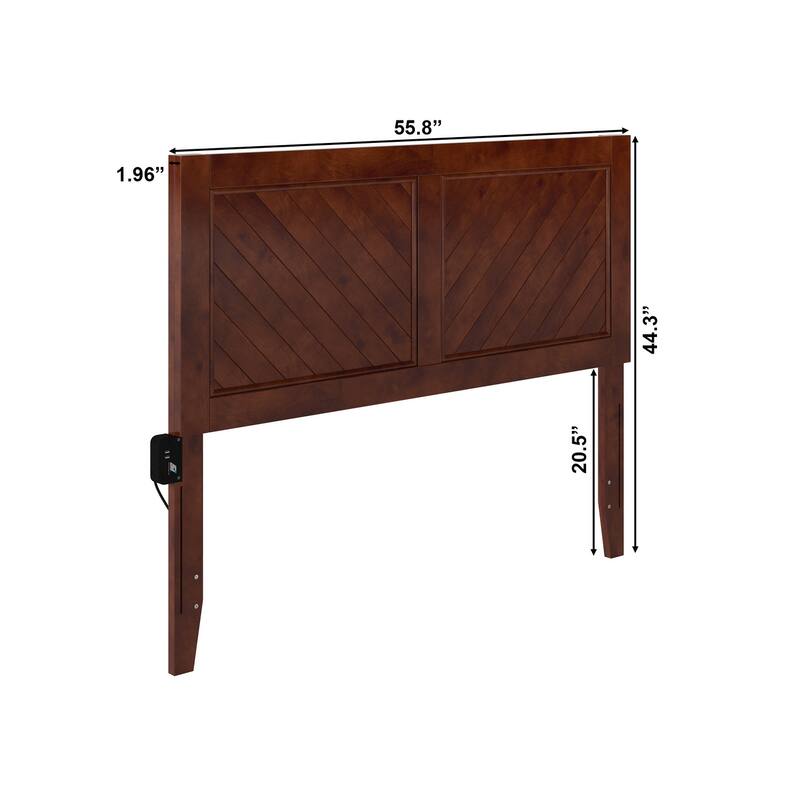 AFI Canyon Wood Headboard with Attachable Charger