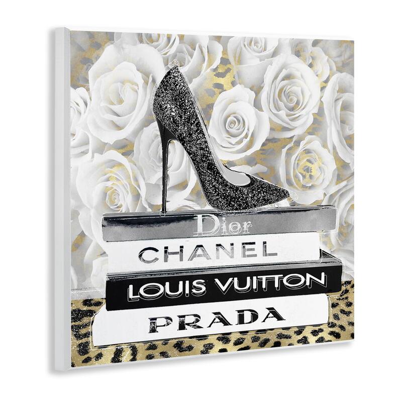 Stupell Glam Heel on Roses Wall Plaque Art Design By Madeline Blake