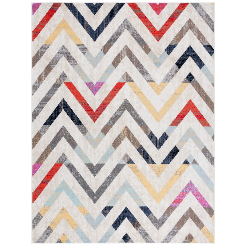 SAFAVIEH Adirondack Esfira Contemporary Rug - 9' x 12' - Ivory/Grey Rust