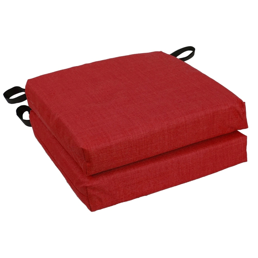 16-inch Indoor/Outdoor Solid Chair Cushions (Set of 2) - 16 x 16