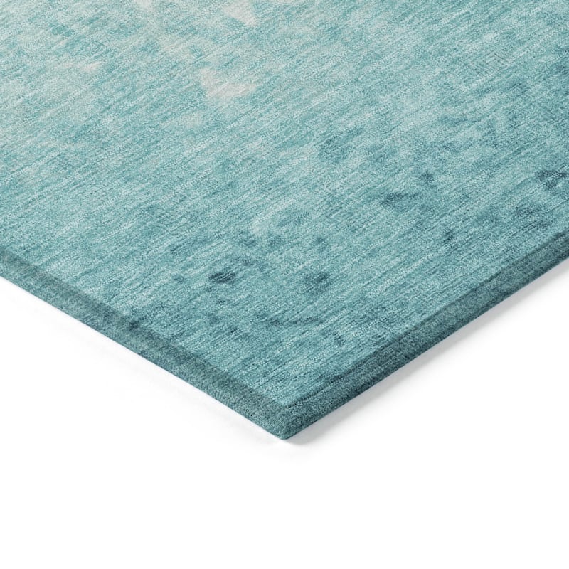 HomeRoots Damask Transitional Rectangle Outdoor Rug