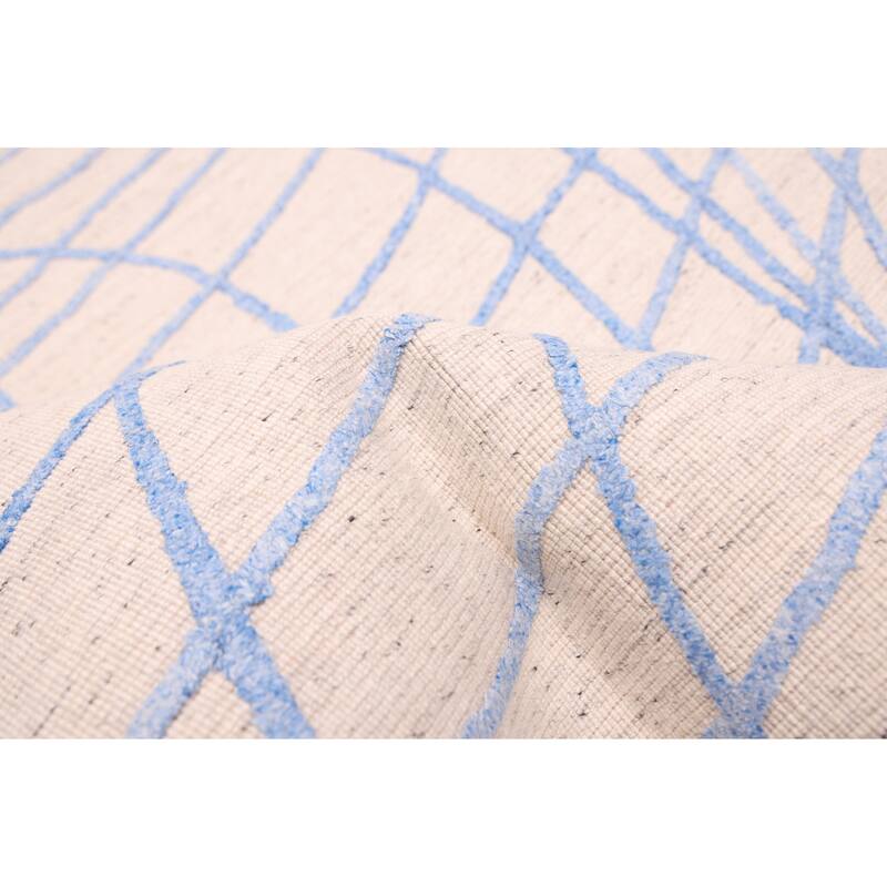 ECARPETGALLERY Hand Loomed Loreto Ivory Silk, Wool Rug - 5'4 x 7'7