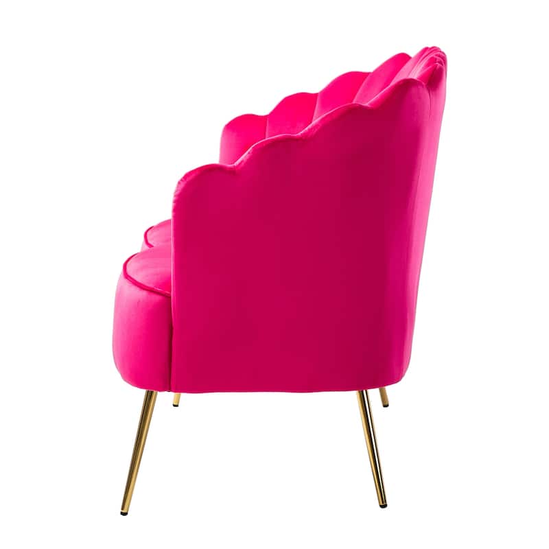 Xabier 52''Loveseat with Flower Shaped Back Design