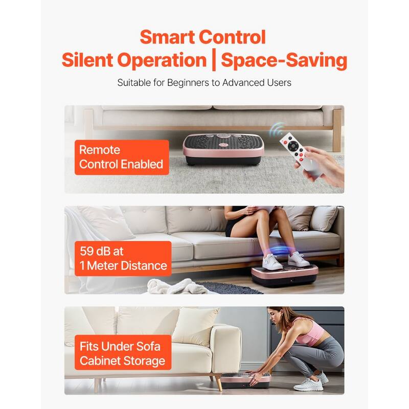 Pink 3D Vibration Plate Exercise Machine 99 Speed Levels, Foot Massage Mat with 22 Magnets - 20.87 x 12.60 x 5.51 in