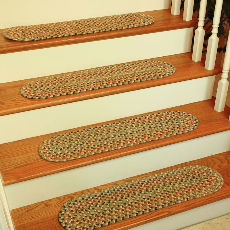 Rhody Rug Katie Indoor/ Outdoor Braided Area Rug - Camel - 8" x 28" Oval