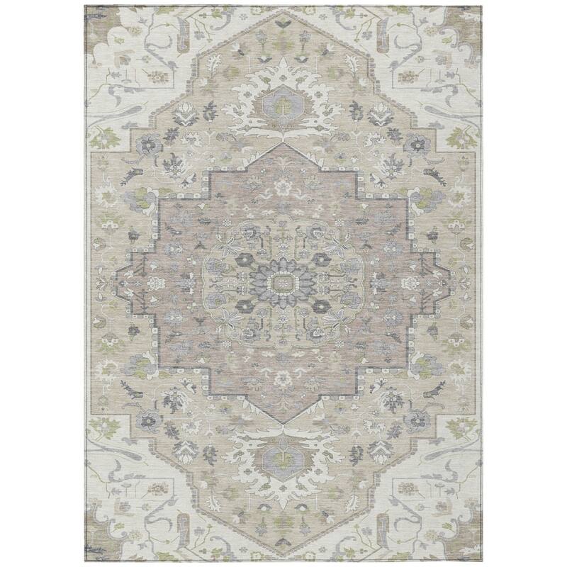 HomeRoots Oriental Traditional Rectangle Outdoor Rug