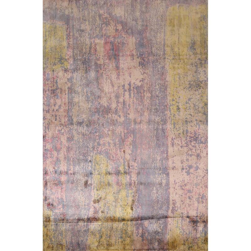 Abstract Modern Area Rug Handmade Wool Carpet - 5'5" X 7'9"