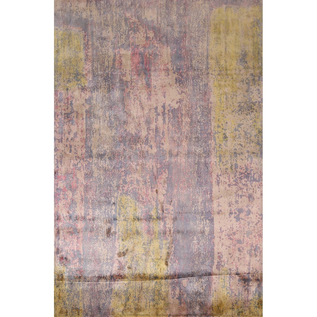 Abstract Modern Area Rug Handmade Wool Carpet - 5'5" X 7'9"