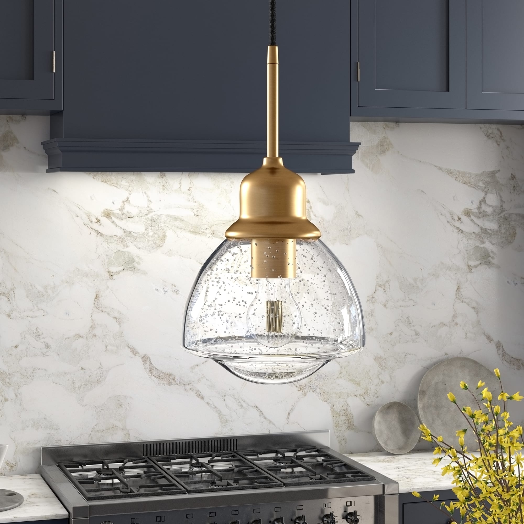 Option Brass and Seeded Glass