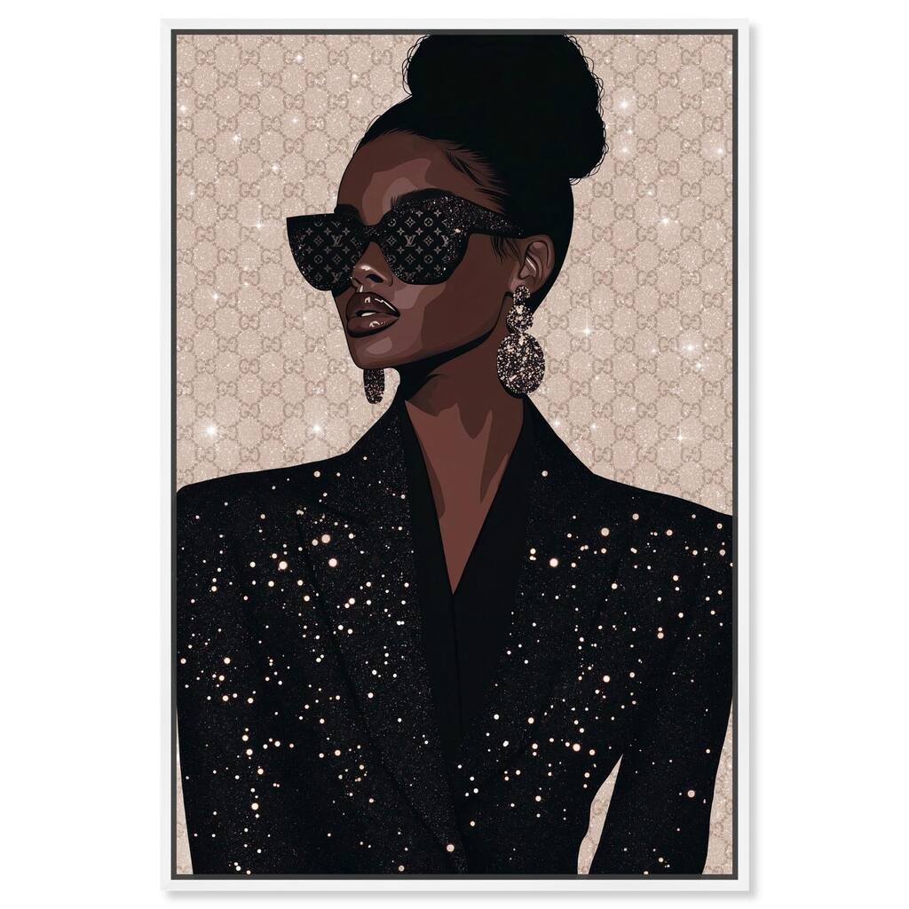 Elegant Woman Sparkle Canvas by Art Remedy
