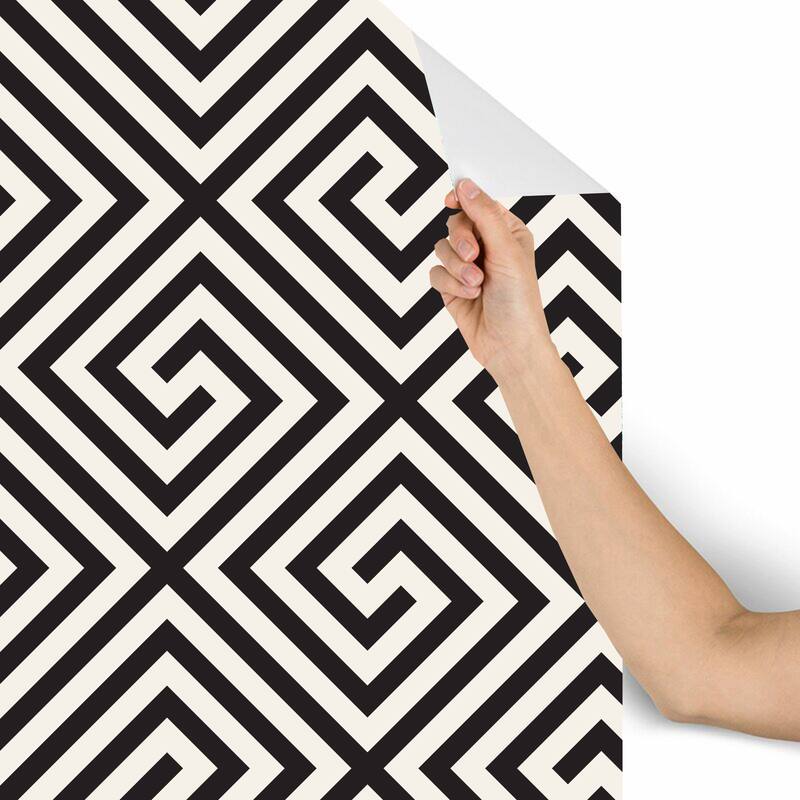 Modern geometrical shape Peel and Stick wallpaper - 10'ft H x 24''inch W