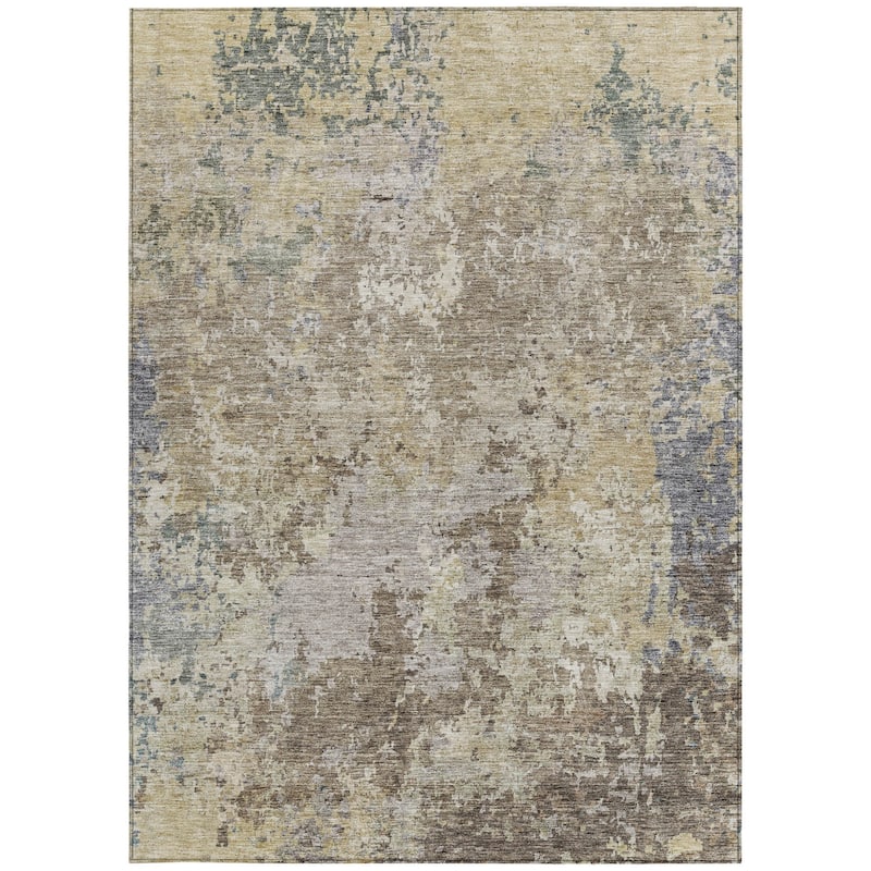 HomeRoots Abstract Transitional Rectangle Outdoor Rug