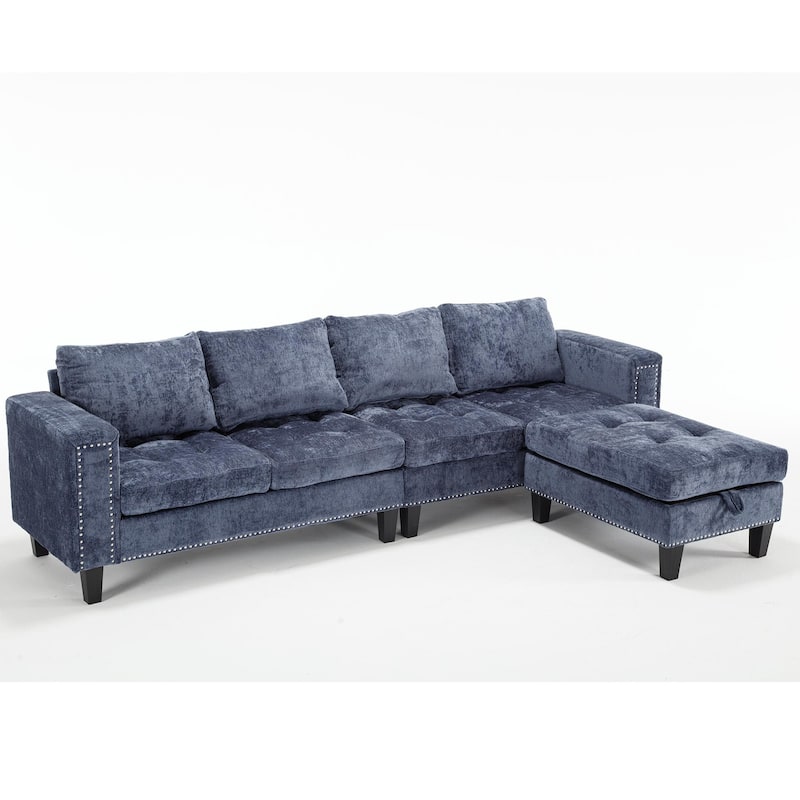 5-Seater Modular Sofa - Includes Storage Ottoman and Reversible Chaise