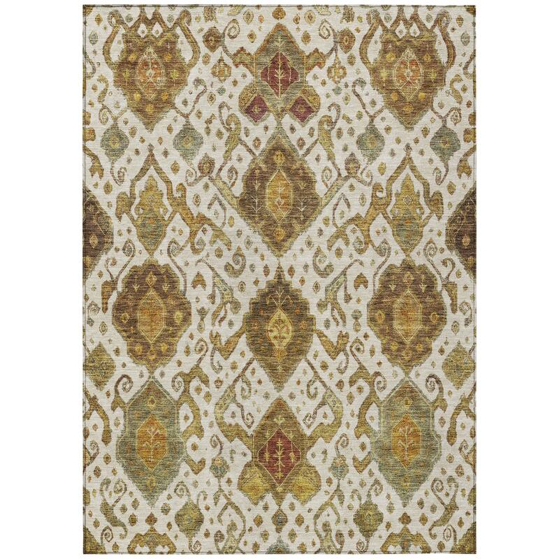 Machine Washable Indoor/ Outdoor Traditional Venetian Chantille Rug