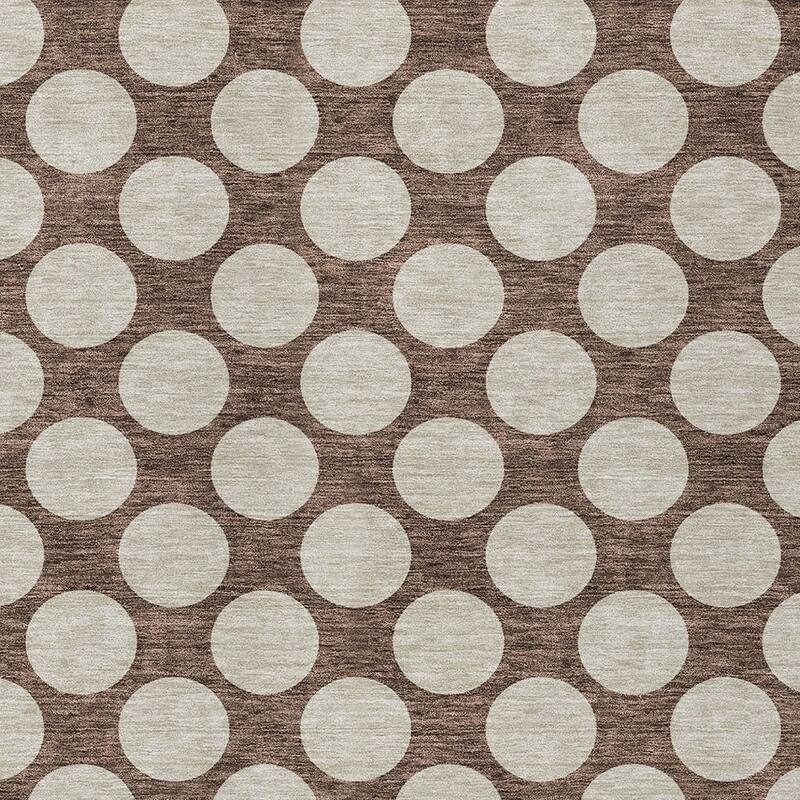 HomeRoots Polka Dot Transitional Rectangle Outdoor Rug