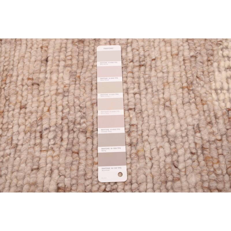 ECARPETGALLERY Hand-knotted Looma Taupe Wool Rug - 7'8 x 9'8