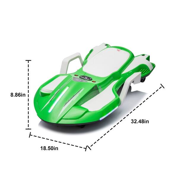 dimension image slide 4 of 7, Electric 24V Scooter for Kids, 5.59-6.84 MPH, Gravity Steering, Helmet & Knee Pads Included, Ages 6+