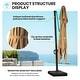 preview thumbnail 7 of 30, Crestlive Products 10FT Square Adjustable Offset Cantilever Hanging Patio Umbrella