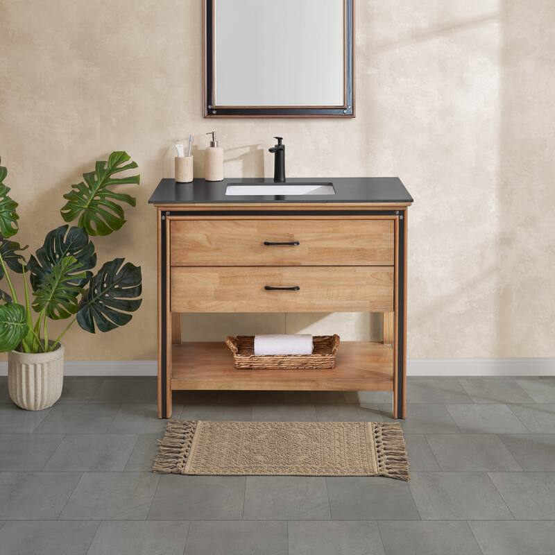 French Connection Nellore Fringe Cotton Bath Rug