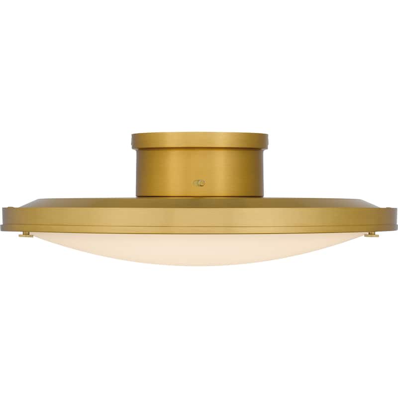 Donne Integrated LED Brushed Gold Semi-Flush Mount with CCT Switch
