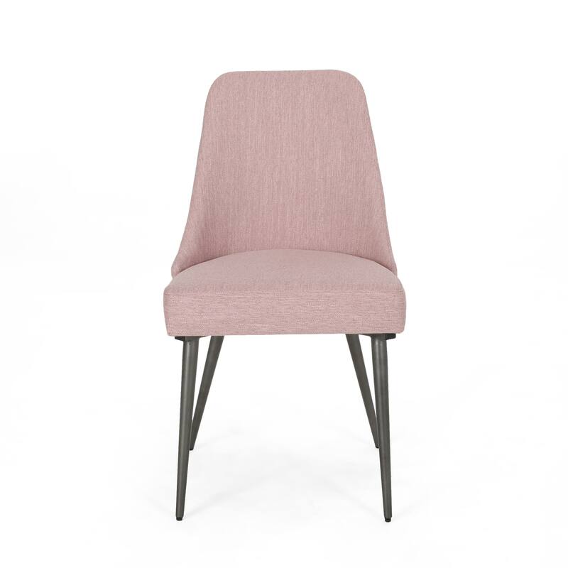 Upholstered Dining Chairs Set of 2, Dining Room Kitchen Chairs with Back, Modern Fabric Dinner Chairs with Metal Legs