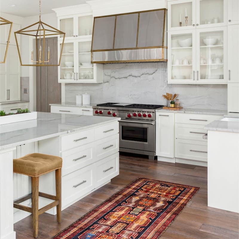 ECARPETGALLERY Hand-knotted Konya Anatolian Dark Navy Wool Rug - 2'11 x 9'7