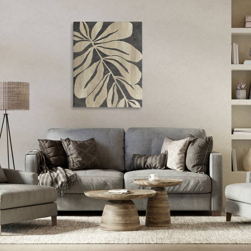 Stupell Rustic Leaf Shape Canvas Wall Art Design By June Erica Vess