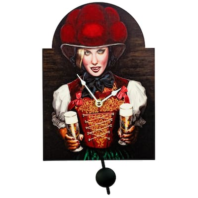 Women Holding Steins Wall Clock - 10"