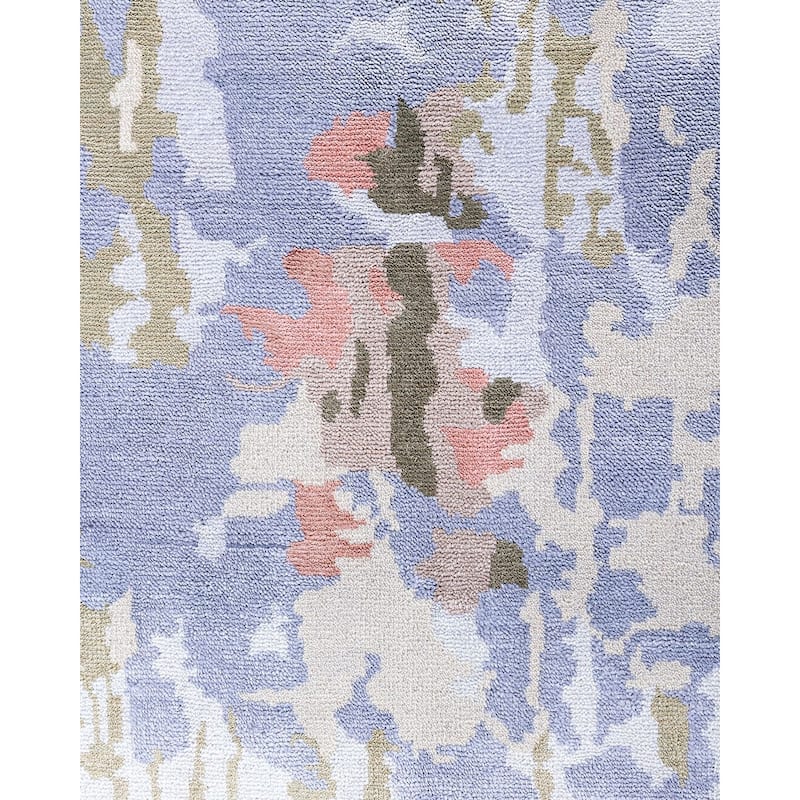 Ikat One-of-a-Kind Hand-Knotted Area Rug, Purple - 9' 3" x 11' 10"