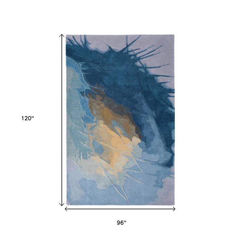 HomeRoots Abstract Bohemian Rectangle Area Rug