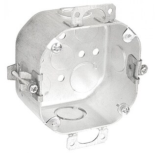 2 Pcs, 4 in. Octagon Box for Cut In Old Work, 2-1/8 in. Deep, (4 ...