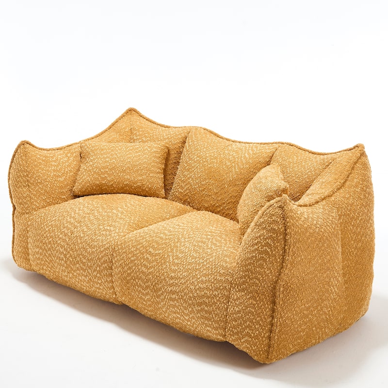Beanbag Chair with High Resilience Foam Core. The Square Recliner Sofa Is Ideal for Family Members And Friends Engaged in Games
