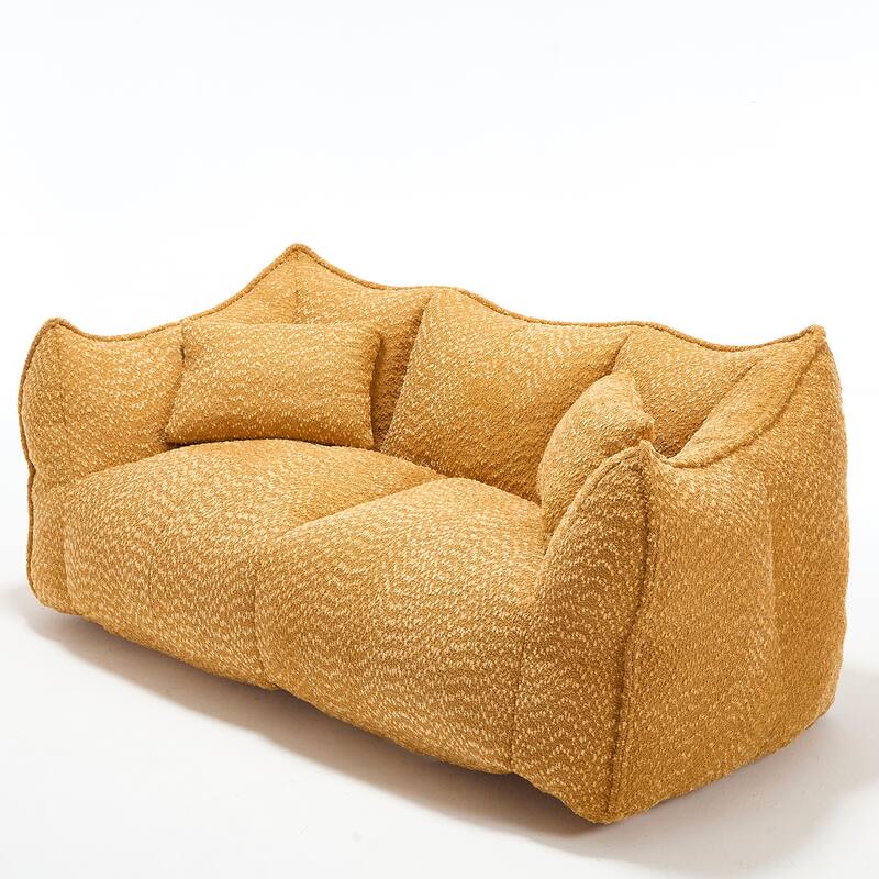 Giant Bean Bag Loveseat Sofa with Armrest for Living Room